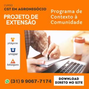 PROJETO DE EXTENSAO EAD - CST EM AGRONEGOCIO