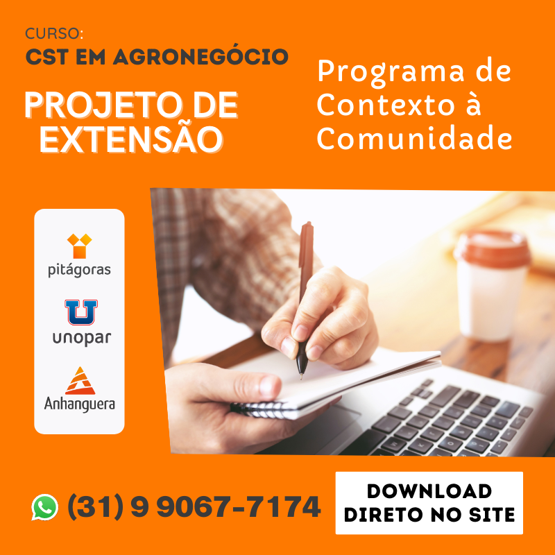 PROJETO DE EXTENSAO EAD - CST EM AGRONEGOCIO