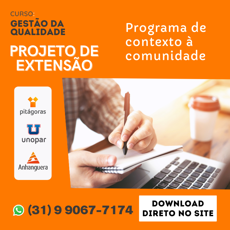 PROJETO DE EXTENSÃO I - CST EM GESTÃO DE QUALIDADE